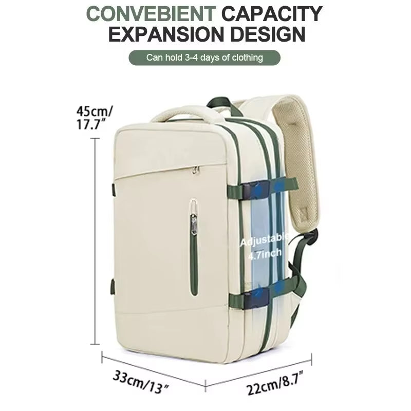 Travel Backpack Expandable Weekender Hiking Laptop Backpack with USB Port Large Waterproof 40L Men'S Backpack