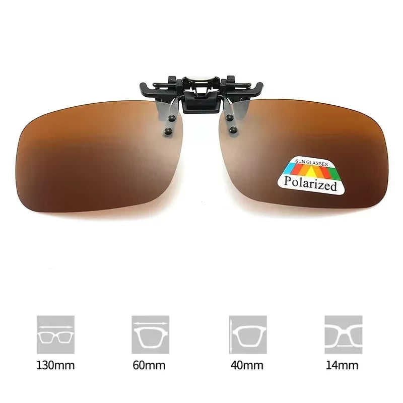 Polarized Sunglasses Clips Glasses Clip Driving Night Vision Eyeglasses UV400 Outdoor Shades High Definition Sun Glasses Clips