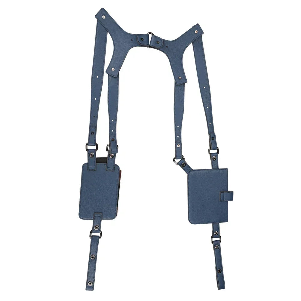 Man Leather Anti-Theft Safety Wallet Bag Travel Outdoor Hidden Underarm Holster Shoulder Phone Case Wallets Bags Black