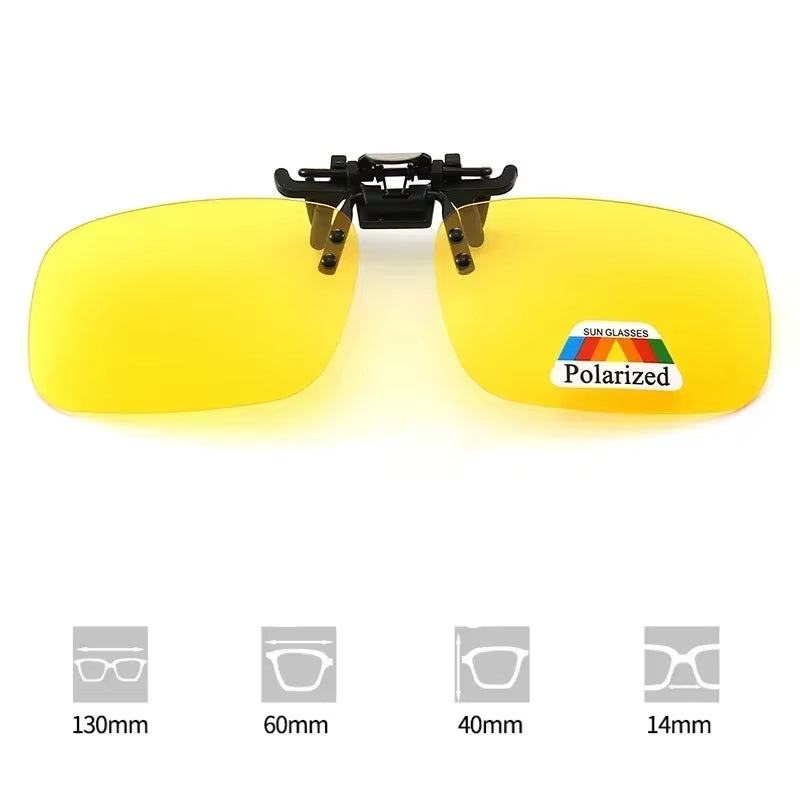 Polarized Sunglasses Clips Glasses Clip Driving Night Vision Eyeglasses UV400 Outdoor Shades High Definition Sun Glasses Clips